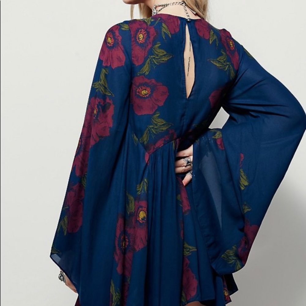 FREE PEOPLE POPPY FIELDS MINI DRESS, Sz S